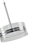 Подвесной светильник с прозрачным плафоном цилиндрической формы из акрила и стекла с пультом для регулировки света Glass Lamp Chromium варинант исполнения - 1 | Loft Concept в Самаре