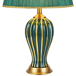 Настольная лампа с абажуром Celestina Green  Gold Lampshade Table Lamp варинант исполнения - 2 | Loft Concept в Самаре