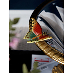 Чаша из прозрачного стекла с бронзовым рельефным ободком Eden Garden варинант исполнения - 5 | Loft Concept в Самаре