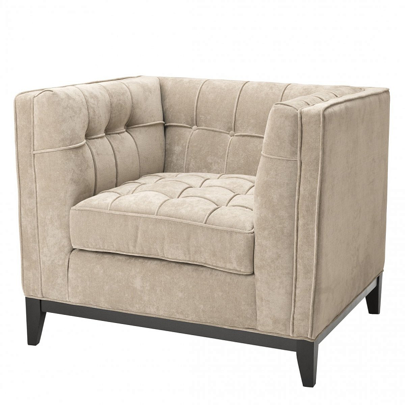 Кресло Eichholtz Chair Aldgate Greige Бежево-серый Черный Кресло Eichholtz Chair Aldgate Greige Бежево-серый Черный в Самаре | Loft Concept