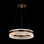 Люстра в виде кольца золотого цвета с прозрачными вставками Radiant Rail варинант исполнения - 3 | Loft Concept в Самаре