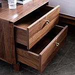 Прикроватный деревянный столик с ящиками Moon Walnut Furniture варинант исполнения - 3 | Loft Concept в Самаре