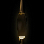 Подвесной светильник с хрустальным плафоном и бронзовым основанием Renee Glass Drops  варинант исполнения - 5 | Loft Concept в Самаре