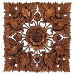 Панно из дерева квадратное Flower Panel With Trees варинант исполнения - 1 | Loft Concept в Самаре