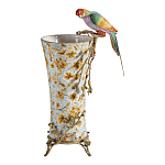 Ваза фарфоровая с птицей на бронзовой ветке Garden of Eden варинант исполнения - 5 | Loft Concept в Самаре