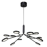 Люстра черного цвета с 12-ю круглыми плафонами Bendik Lighting варинант исполнения - 1 | Loft Concept в Самаре