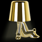 Настольная лампа фигурная золотого цвета с гладким абажуром Высота 17 см Sophia варинант исполнения - 5 | Loft Concept в Самаре