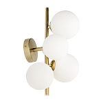 Бра с золотым основанием и 5-ю белыми шарообразными плафонами Bubble варинант исполнения - 2 | Loft Concept в Самаре