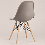Пластиковый стул на ножках из массива бука Eames Cappuccino варинант исполнения - 4 | Loft Concept в Самаре