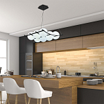 Люстра подвесная с 9-ю плафонами в форме шара Yarvi варинант исполнения - 2 | Loft Concept в Самаре