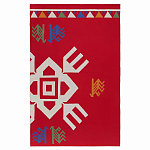 Плед хлопковый по мотивам чувашских орнаментов Ural and Siberian Patterns варинант исполнения - 1 | Loft Concept в Самаре