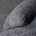 Кушетка серая с обивкой букле Thalia Grey Boucle Sofa варинант исполнения - 2 | Loft Concept в Самаре