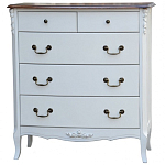 Высокий деревянный комод в стиле прованс Montmartre Provence Chest of Drawers варинант исполнения - 1 | Loft Concept в Самаре