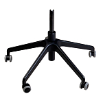 Стул с мягкой бежевой обивкой из велюра и подъемно-поворотным механизмом на черных колесиках Harper Beige варинант исполнения - 4 | Loft Concept в Самаре