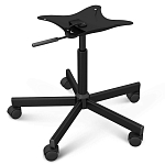 Стул с мягкой черной обивкой из велюра и подъемно-поворотным механизмом на колесиках Harper Black варинант исполнения - 4 | Loft Concept в Самаре