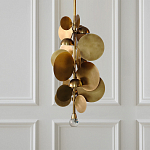 Люстра креативная из дисков цвета латунь Constellation Light and Style варинант исполнения - 2 | Loft Concept в Самаре