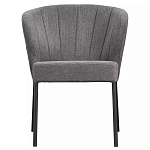 Стул серый с широкой закругленной спинкой Chair Gray Attractive варинант исполнения - 1 | Loft Concept в Самаре