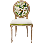 Стул бежевый из натурального бука с изображением птицы в саду Blooming Colored Birds варинант исполнения - 1 | Loft Concept в Самаре