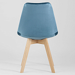 Стул с мягким велюровым сиденьем Arvika Blue варинант исполнения - 4 | Loft Concept в Самаре