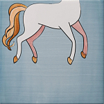 Плитка с узором Девочка единорог варинант исполнения - 6 | Loft Concept в Самаре