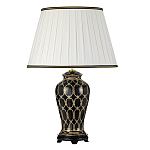 Настольная лампа с керамическим основанием с золотистым решетчатым узором и белым плиссированным абажуром Elstead Lighting варинант исполнения - 6 | Loft Concept в Самаре