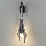 Бра черного цвета с плафоном из рельефного стекла Glass Pod варинант исполнения - 8 | Loft Concept в Самаре