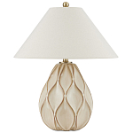 Настольная лампа с волнистым узором и абажуром в форме конуса Macrame варинант исполнения - 3 | Loft Concept в Самаре