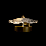 Бра в форме прозрачного стеклянного цветка с рельефной текстурой Textured Glass варинант исполнения - 12 | Loft Concept в Самаре