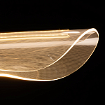 Люстра линейная с прозрачным волнообразным плафоном Wave Line варинант исполнения - 7 | Loft Concept в Самаре