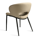 Стул обеденный кремовый из экокожи Futuristic Chair варинант исполнения - 2 | Loft Concept в Самаре