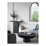 Столик кофейный черного цвета с овальной столешницей и круглым основанием Black Dalmen Table варинант исполнения - 4 | Loft Concept в Самаре