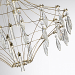 Люстра подвесная из металла с прозрачными подвесками из хрусталя Quasar 93 варинант исполнения - 3 | Loft Concept в Самаре