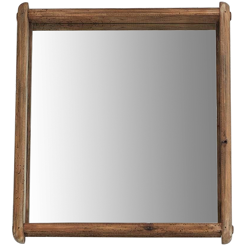 Квадратное настенное зеркало в деревянной раме Lyons Mirror Зеркало Коричневый Квадратное настенное зеркало в деревянной раме Lyons Mirror Зеркало Коричневый в Самаре | Loft Concept