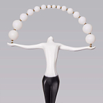 Торшер черно-белая статуэтка Девушка Girl Carries Light Balls варинант исполнения - 2 | Loft Concept в Самаре