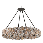 Люстра круглая с абажуром из устричных раковин Sea Ravens варинант исполнения - 2 | Loft Concept в Самаре