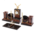 Настольный письменный набор из лемезита и змеевика с декором в виде Орла в подарочной упаковке Successful Leader варинант исполнения - 2 | Loft Concept в Самаре