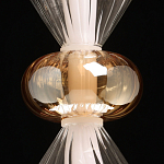 Подвесной светильник с вертикальной композицией из прозрачных и янтарных стеклянных шаров и ромбов Gabriel Scott Luna варинант исполнения - 17 | Loft Concept в Самаре