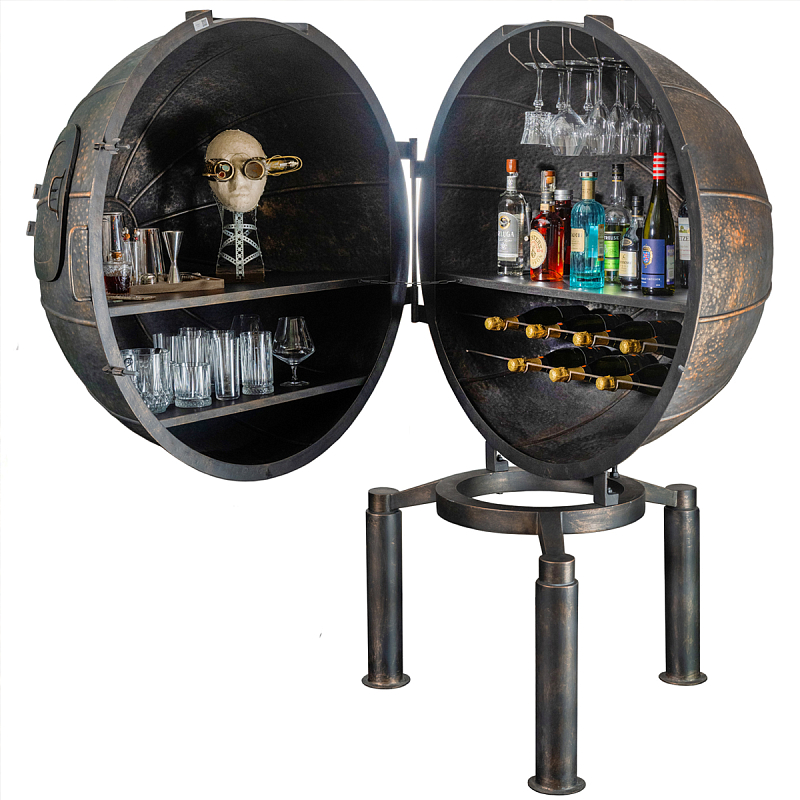 Бар Steampunk Light Bulb Tester Черный Бар Steampunk Light Bulb Tester Черный в Самаре | Loft Concept