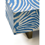 Кофейный стол Kenya Coffee Table Bone Inlay ZEBRA blue варинант исполнения - 3 | Loft Concept в Самаре