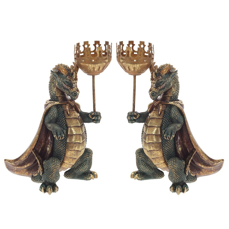 Подсвечник в виде дракона Dragon candlestick Green Gold Brown L or R Зеленый Золотой Коричневый Подсвечник в виде дракона Dragon candlestick Green Gold Brown L or R Зеленый Золотой Коричневый в Самаре | Loft Concept