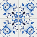 Плитка с узором Котики варинант исполнения - 1 | Loft Concept в Самаре