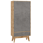 Шкаф с фасадом цвета серый бетон Grace of Furniture варинант исполнения - 1 | Loft Concept в Самаре