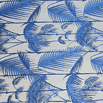 Мебельная ткань Вышивка синий принт 280 см T2-136 варинант исполнения - 1 | Loft Concept в Самаре