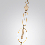 Подвесной светильник с плоским прозрачным плафоном и декоративной вставкой из текстурного камня Tectona  варинант исполнения - 7 | Loft Concept в Самаре