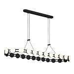 Люстра овальная с круглыми светодиодными источниками света Maxine Light варинант исполнения - 7 | Loft Concept в Самаре