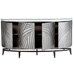 Комод фактурный серебристый с дверцами Silver Chest of Drawers варинант исполнения - 2 | Loft Concept в Самаре