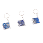 Зеркало брелок складное двухстороннее из натурального камня Лазурит Stone Mirrors варинант исполнения - 8 | Loft Concept в Самаре