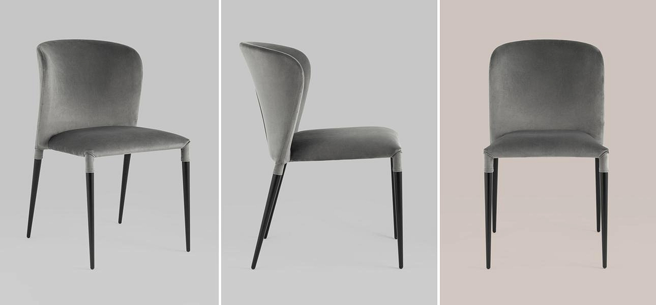 Стул Lori Chair Серый Велюр Стул Lori Chair Серый Велюр - Loft-Concept в Самаре
