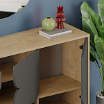 Комод цвета древесины с 3-мя дверцами и выдвижным ящиком темно-серого цвета SPARK CONSOLE OAK ANTHRACITE варинант исполнения - 4 | Loft Concept в Самаре