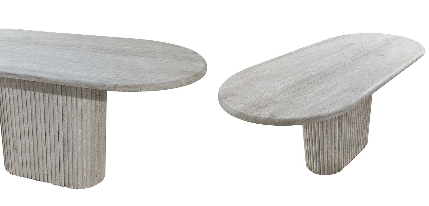 Консоль Annabel Grey Travertine Console Консоль Annabel Grey Travertine Console - Loft-Concept в Самаре